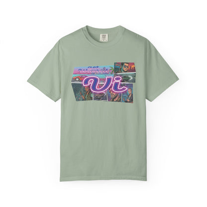 Vice City VI Retro Aesthetic Graphic Tee, Neon Miami Vibes  T-Shirt
