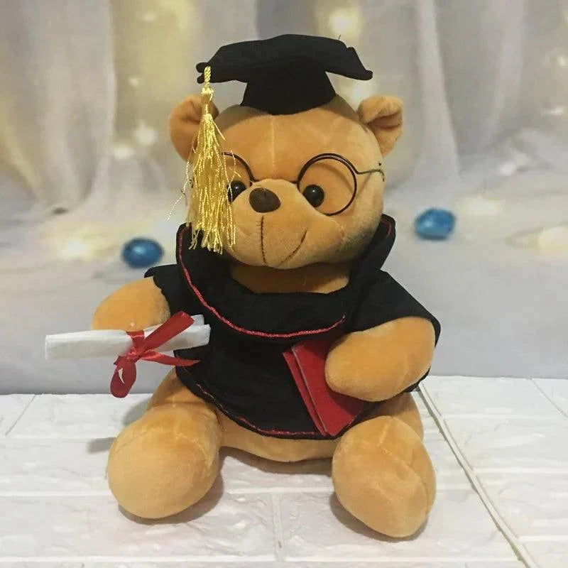 Graduate Dr. Bear Plush Graduation Teddy Bear Keepsake Gift with Cap & Diploma