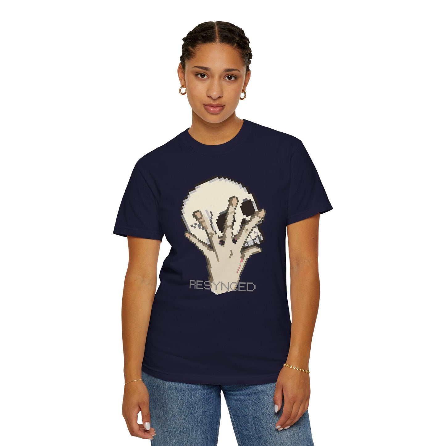 Pixel Hand Tee - Retro Glitch Skull Graphic T-Shirt | Designed by Aprasi