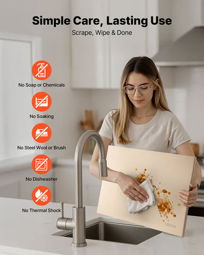Pizza Stone, 508 x 355 mm Rectangular Cordierite Pizza Stone, Extra Large Baking-Stone with PP Scraper, 17 mm Thick Heat-Resistant Cordierite, for Oven, Baking Bread & Pizzas, BBQ Grilling