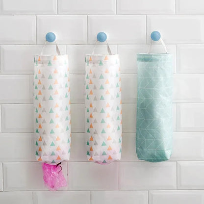 Plastic Bag Bags Hanger Organizer Storage Kitchen Trash Garbage Dispenser Holder - Red