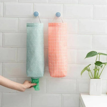 Plastic Bag Bags Hanger Organizer Storage Kitchen Trash Garbage Dispenser Holder - Triangle