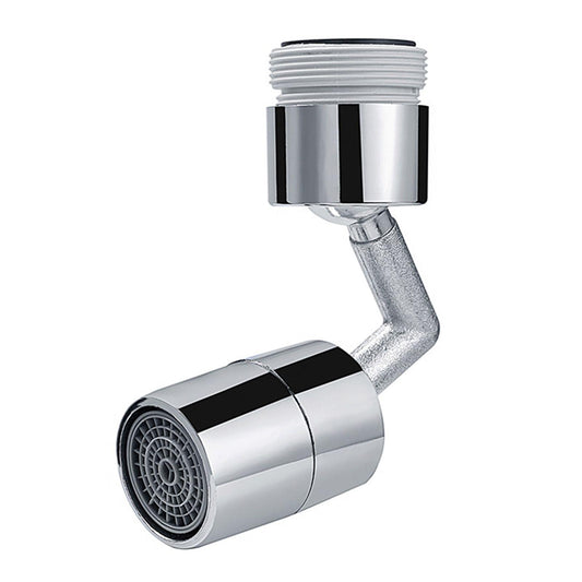 Faucet extender aerator with chrome body and angled flexible spout attachment