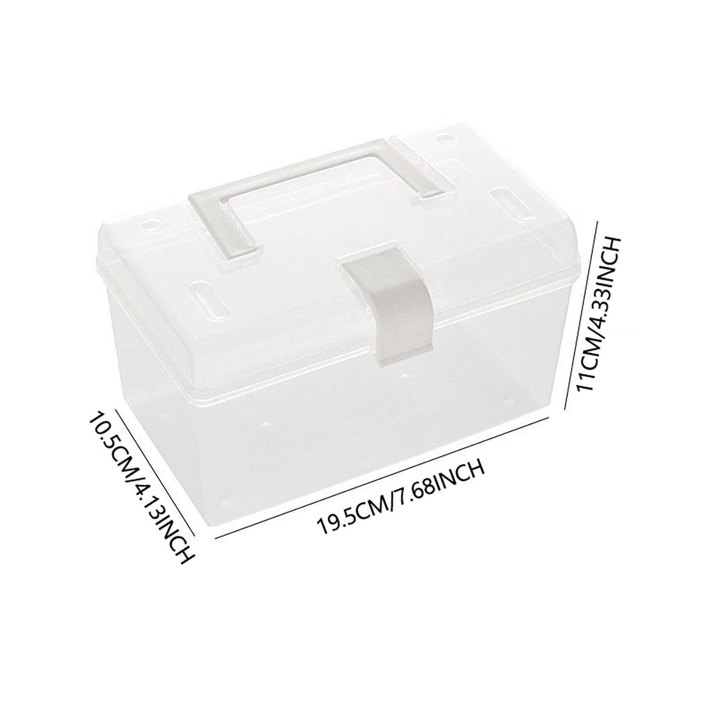Plastic Storage Bins With Lid and Handle, Plastic Latch Storage Box, Stackable Storage Container, Small Plastic Storage Basket, Cute Organizer Box for Home, Office, 1 Pcs, 7.68x4.13x4.33 7.68" x 4.13" x 4.33" Clear