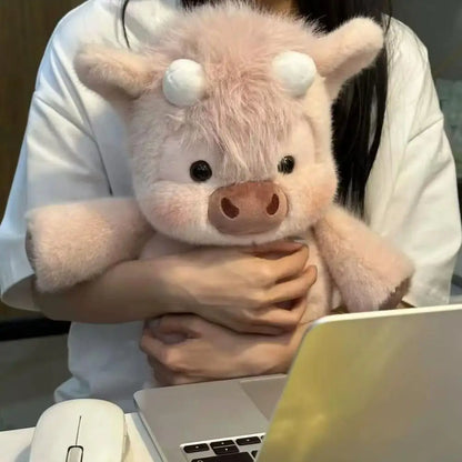 Reversible 45cm Cute Cow Plush - Soft Pig Cow Stuffed Plush Toy for Kids & Adults