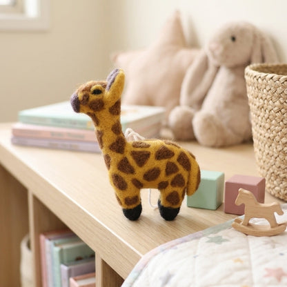 Handmade Wool Felt Giraffe Ornament