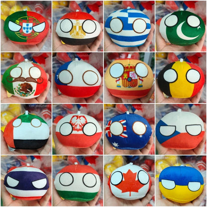 Countryball Plush Flag Plushes Polandball Stuffed Plushies Football Festival Plushies
