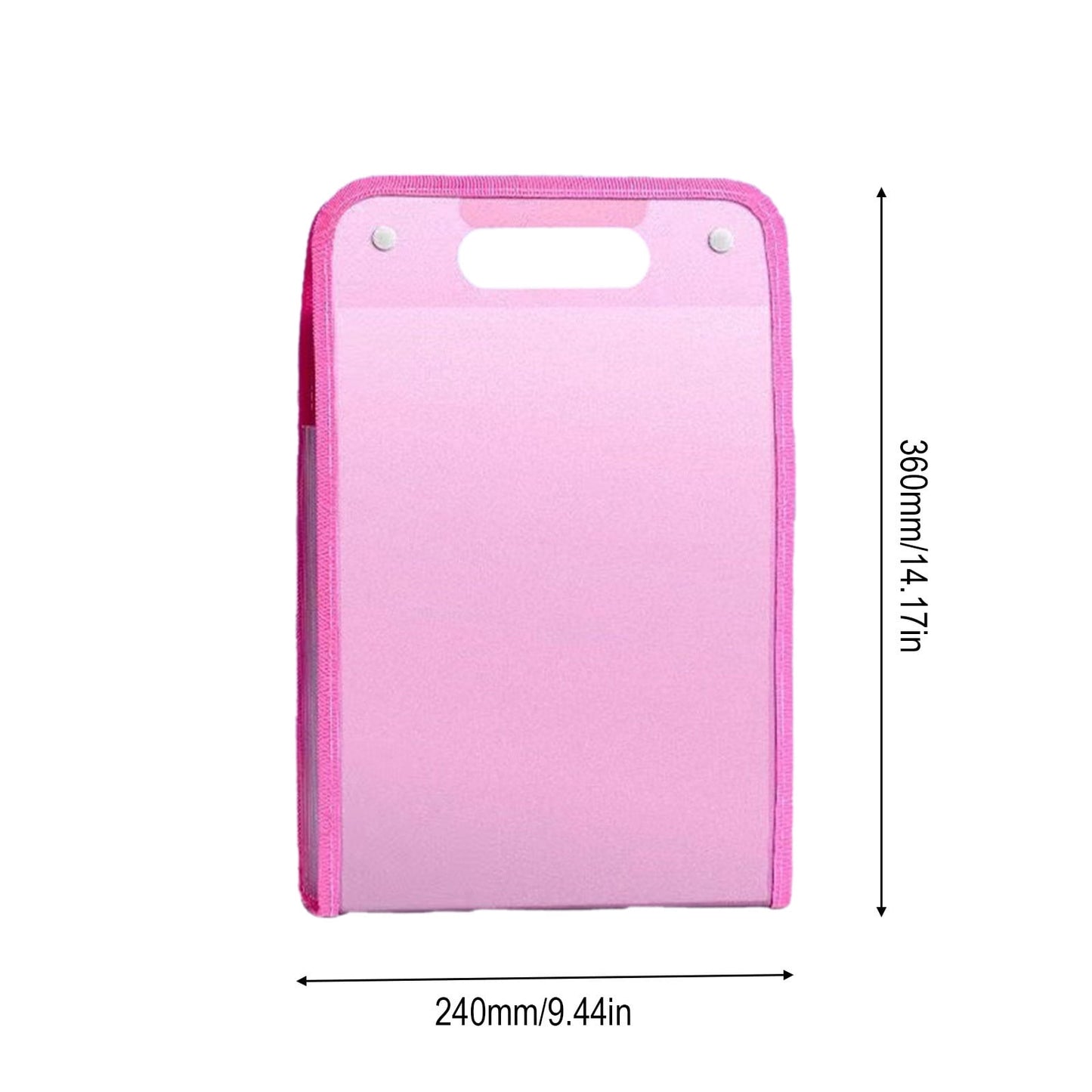 Portable Vertical Expanding Accordion Folder with 13 Pockets, Large Capacity File Organizer Bag A4 Letter Size P-ink