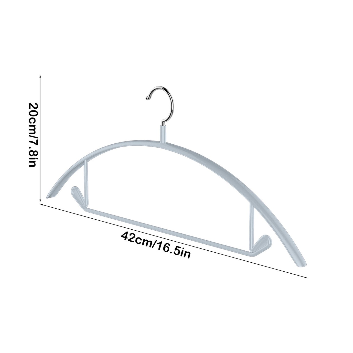 Premium Velvet Hangers, Heavyduty- Non Slip No Shoulder Bump Suit Hanger - Chrome Hooks,Space Saving Round Clothes Hanger for Coat,Sweater,Jackets,Pants,Household Silicone Clothes Hanger ( 10 Pack) Gray