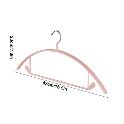 Premium Velvet Hangers, Heavyduty- Non Slip No Shoulder Bump Suit Hanger - Chrome Hooks,Space Saving Round Clothes Hanger for Coat,Sweater,Jackets,Pants,Household Silicone Clothes Hanger ( 10 Pack) Pink
