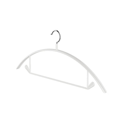 Premium Velvet Hangers, Heavyduty- Non Slip No Shoulder Bump Suit Hanger - Chrome Hooks,Space Saving Round Clothes Hanger for Coat,Sweater,Jackets,Pants,Household Silicone Clothes Hanger ( 10 Pack) White