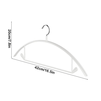 Premium Velvet Hangers, Heavyduty- Non Slip No Shoulder Bump Suit Hanger - Chrome Hooks,Space Saving Round Clothes Hanger for Coat,Sweater,Jackets,Pants,Household Silicone Clothes Hanger ( 10 Pack) White