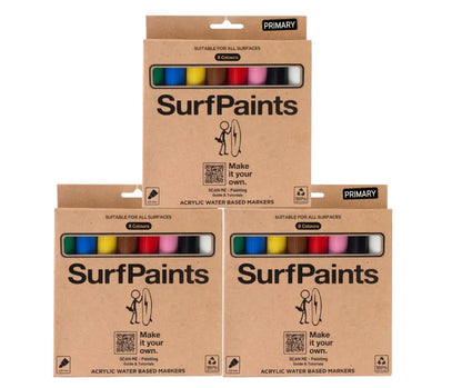 Primary Acrylic Paint Pens – 4mm Durable Bullet Nibs for All Surfaces – Premium Japanese Quality