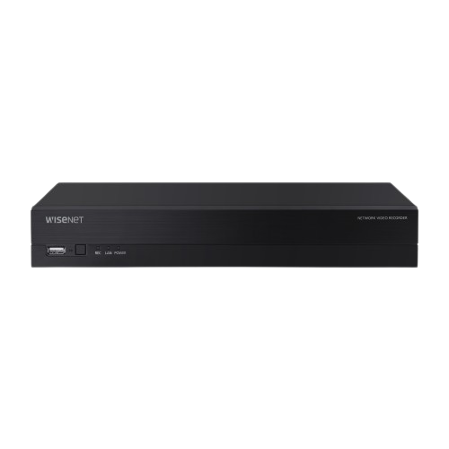 WISENET A Series 4X Camera Kit CT-ARN-410S Hanwha Vision 4CH 8MP H.265 AI NVR CT-ANE-L7012R Hanwha Vision 4MP H.265 NW IR Flateye Camera CCTV Kit