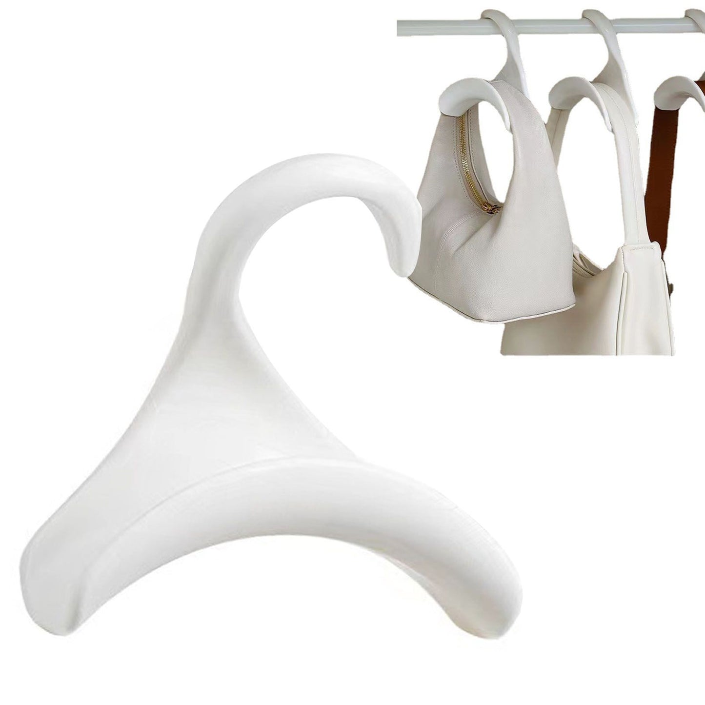 Purse Hanger Bag Arc Door Closet Hanger Hook for Satchel Coat Haversack Belt Storage White