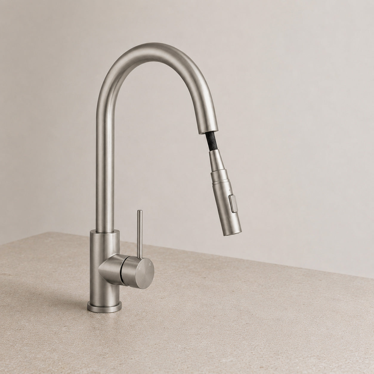 Reno Pull-Out Kitchen Mixer - Brushed Nickel