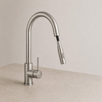 Reno Pull-Out Kitchen Mixer - Brushed Nickel