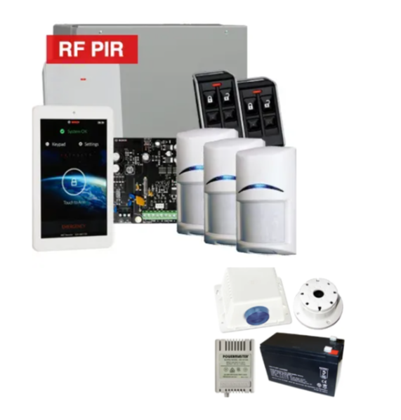 Bosch Solution 4000 Wireless Alarm Kit with 7" Touchscreen Keypad and 3 PIR Detectors – K4000-3WPIR-TS7-PREM