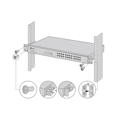 TP-Link RackMount Kit-19 | Universal Rack Mount Kit for 19-Inch Network Switches