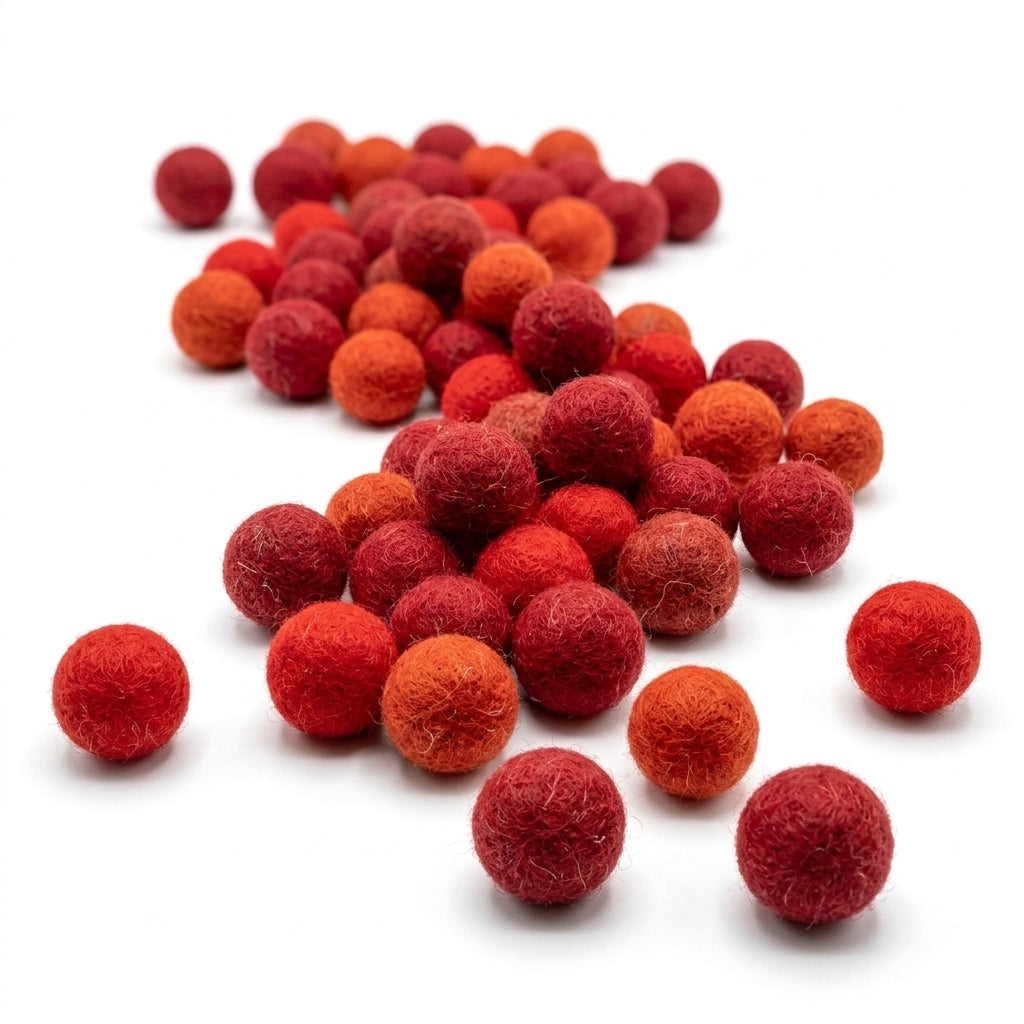 1.5 cm Handmade Wool Felt Balls