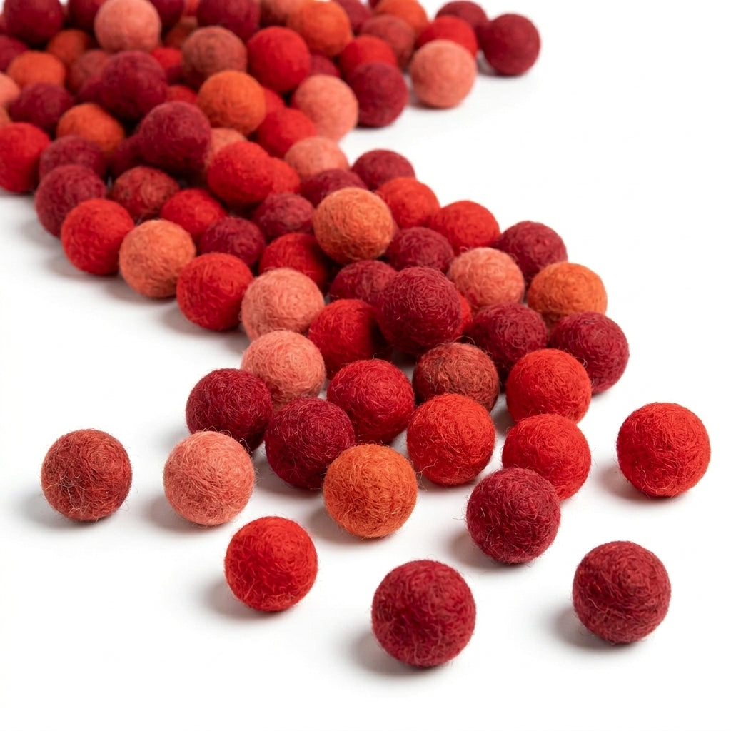 2.2 cm Handmade Wool Felt Balls
