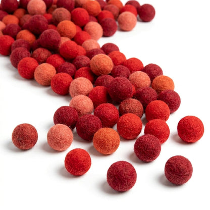 2.2 cm Handmade Wool Felt Balls