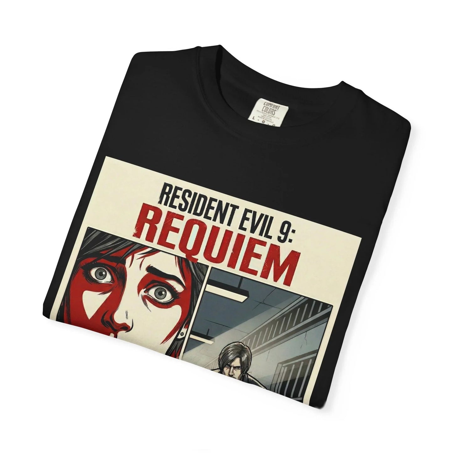 Resident Evil 9 Requiem T-Shirt - Grace vs Leon Gameplay Graphic Tee
