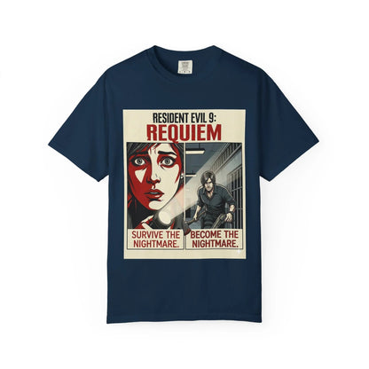 Resident Evil 9 Requiem T-Shirt - Grace vs Leon Gameplay Graphic Tee