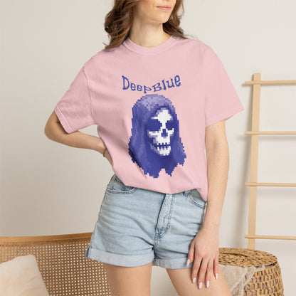 Resynced from the Deep Blue - Pixel Pirate Unisex Graphic Tee | Glitch Art Gamer Shirt By Aprasi