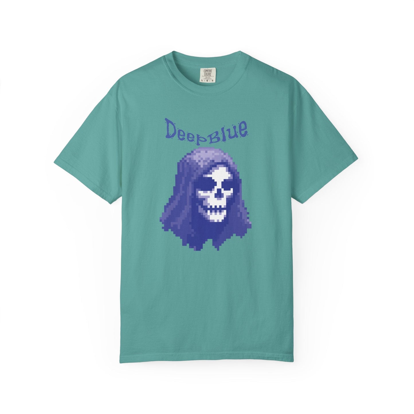 Resynced from the Deep Blue - Pixel Pirate Unisex Graphic Tee | Glitch Art Gamer Shirt By Aprasi