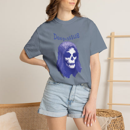 Resynced from the Deep Blue - Pixel Pirate Unisex Graphic Tee | Glitch Art Gamer Shirt By Aprasi