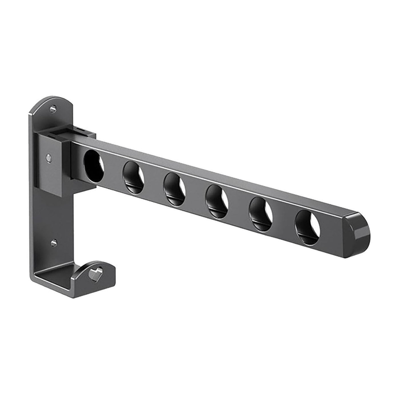 Retractable Folding Wall Hanger, Folding Clothes Hanger Rack, Clothes Storage Organizer, Laundry Hanger, Sturdy Hanging Dryer Rack Clothes Hooks of Metal (Matte Grey) 4.81x1.18x9.84 4.81" x 1.18" x 9.84" Black1