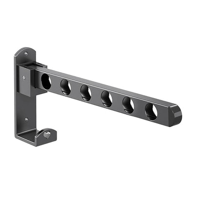 Retractable Folding Wall Hanger, Folding Clothes Hanger Rack, Clothes Storage Organizer, Laundry Hanger, Sturdy Hanging Dryer Rack Clothes Hooks of Metal (Matte Grey) 4.81x1.18x9.84 4.81" x 1.18" x 9.84" Gray