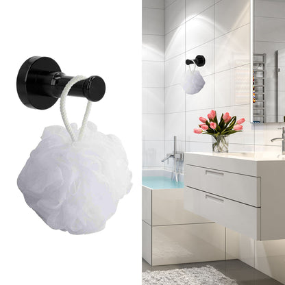 Retro Bathroom Hook Aluminum Towel Hook Heavy Duty Wall Coat Hanger for Balcony KitchenBlack