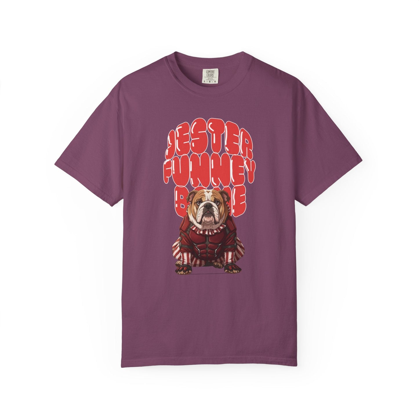 MissChiff Tees Bulldog Jester Graphic T-Shirt | Funny Bone Retro Dog Tee  Unisex Comfort Colors