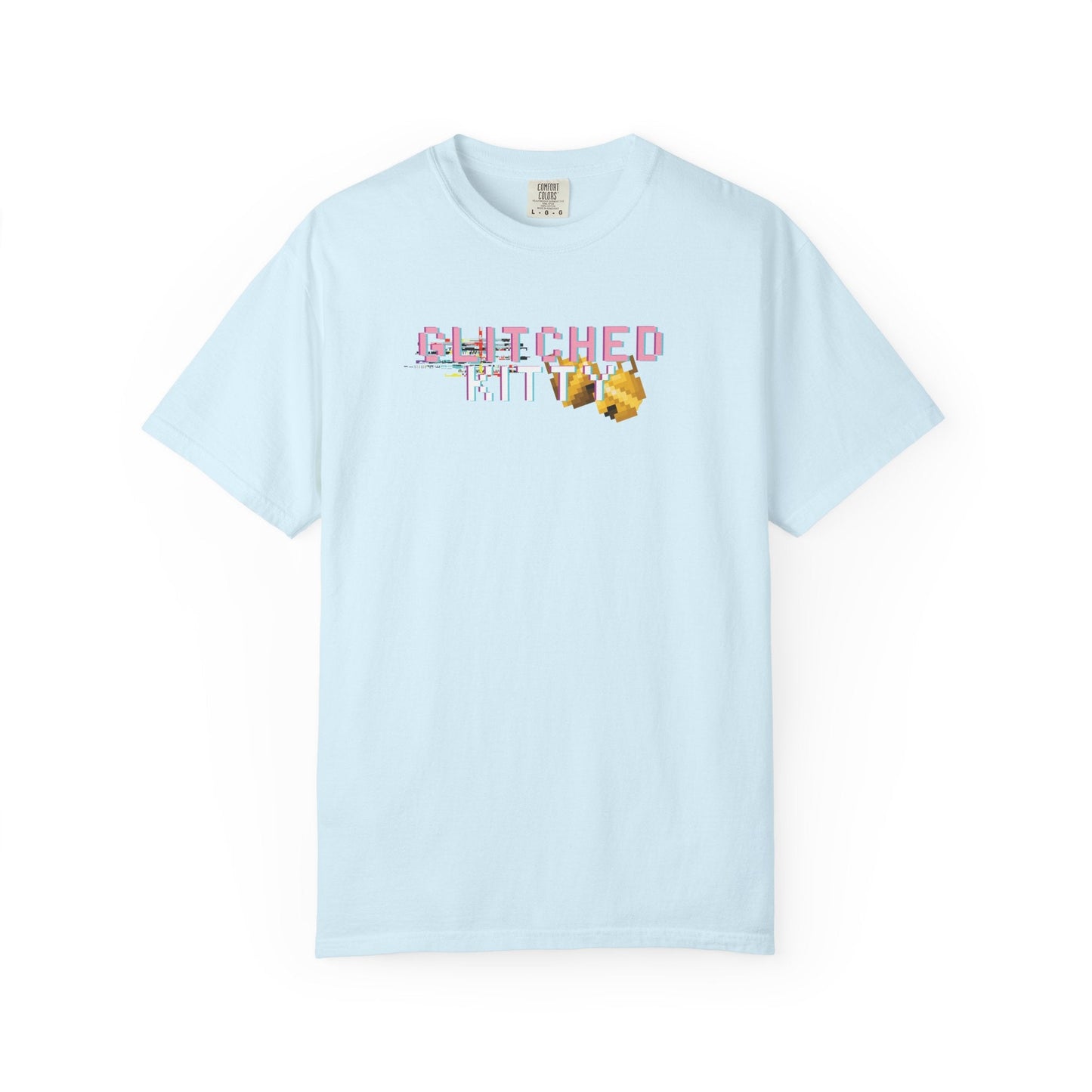 Glitched Kitty Tee Retro Pixel Cat Graphic Tee  Glitchcore