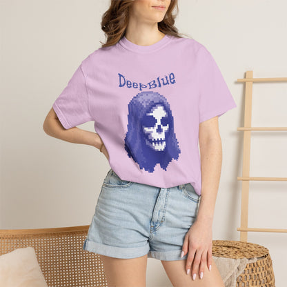 Resynced from the Deep Blue - Pixel Pirate Unisex Graphic Tee | Glitch Art Gamer Shirt By Aprasi