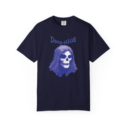 Resynced from the Deep Blue - Pixel Pirate Unisex Graphic Tee | Glitch Art Gamer Shirt By Aprasi
