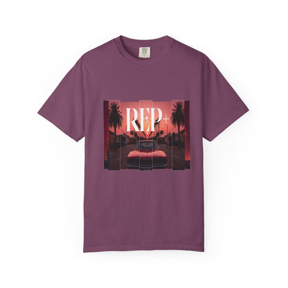 REP+ Retro Muscle Car Sunset Synthwave Streetwear Tee