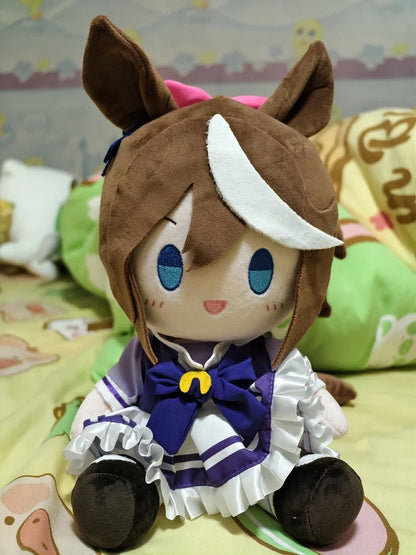 Tokai and Rice 30cm Sitting Plush Doll - Handmade Horse Girl Stuffed Toy Fan Gift