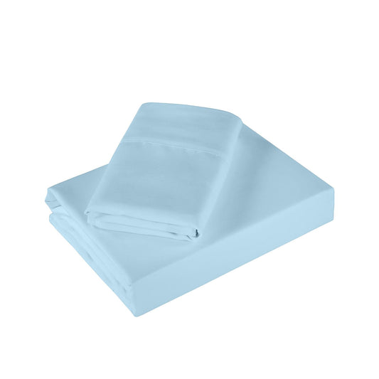 Royal Comfort 1200 Thread Count Sheet Set 4 Piece Ultra Soft Satin Weave Finish - King - Sky Blue.
