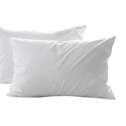 White duck down pillow with smooth filled surface