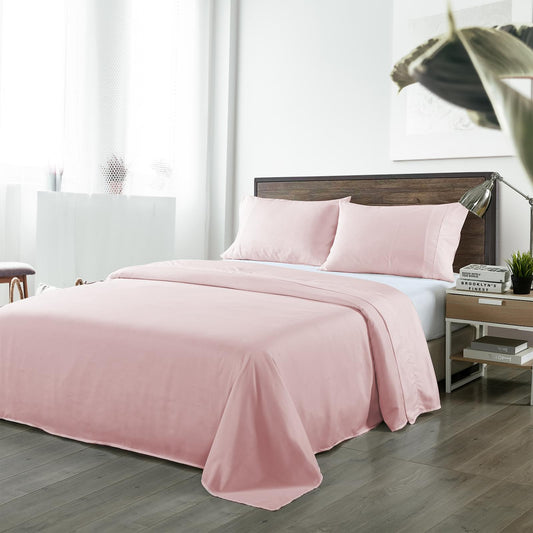 Royal Comfort Bamboo Blended Sheet & Pillowcases Set 1000TC Ultra Soft Bedding - Queen - Bubble Bath.