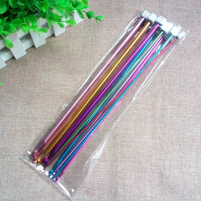 Ruibeauty 11Pcs Long Tunisian Afghan Crochet Hooks Aluminum Knitting Needles 10.6
