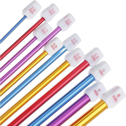 Ruibeauty 11Pcs Long Tunisian Afghan Crochet Hooks Aluminum Knitting Needles 10.6