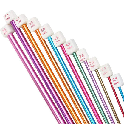 Ruibeauty 11Pcs Long Tunisian Afghan Crochet Hooks Aluminum Knitting Needles 10.6