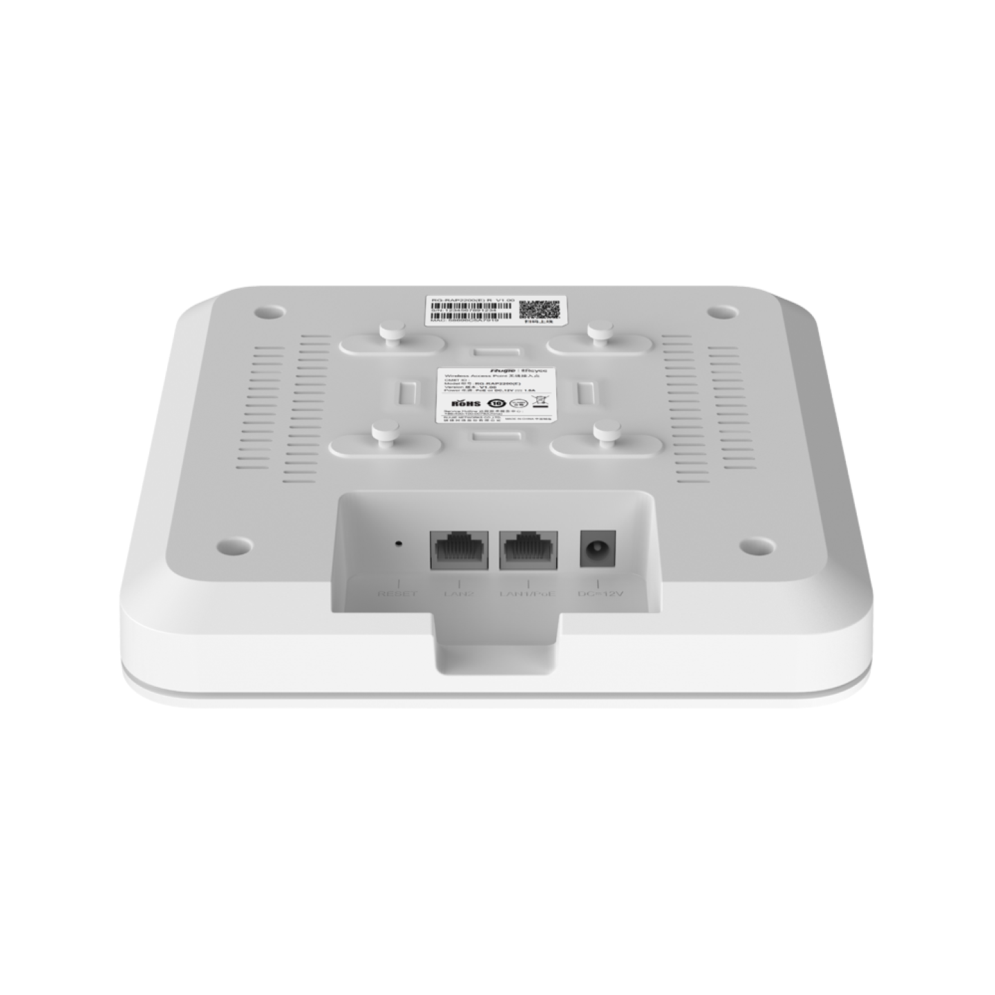 Ruijie Reyee RG‑RAP2200(F) WiFi 5 AC1300 Dual‑Band Ceiling Access Point – 1267 Mbps, Cloud‑Managed for Enterprise, Education, Hospitality & Retail