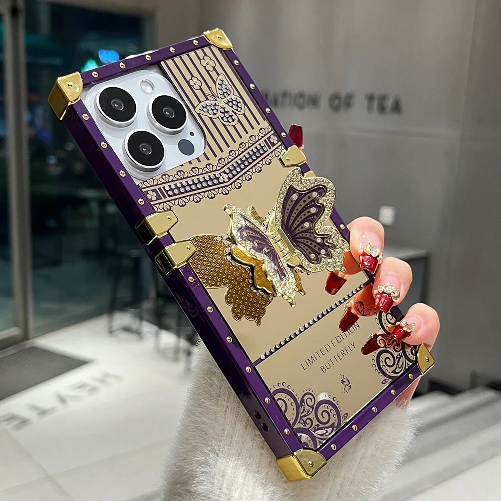 iPhone Shockproof Diamond Butterfly Case