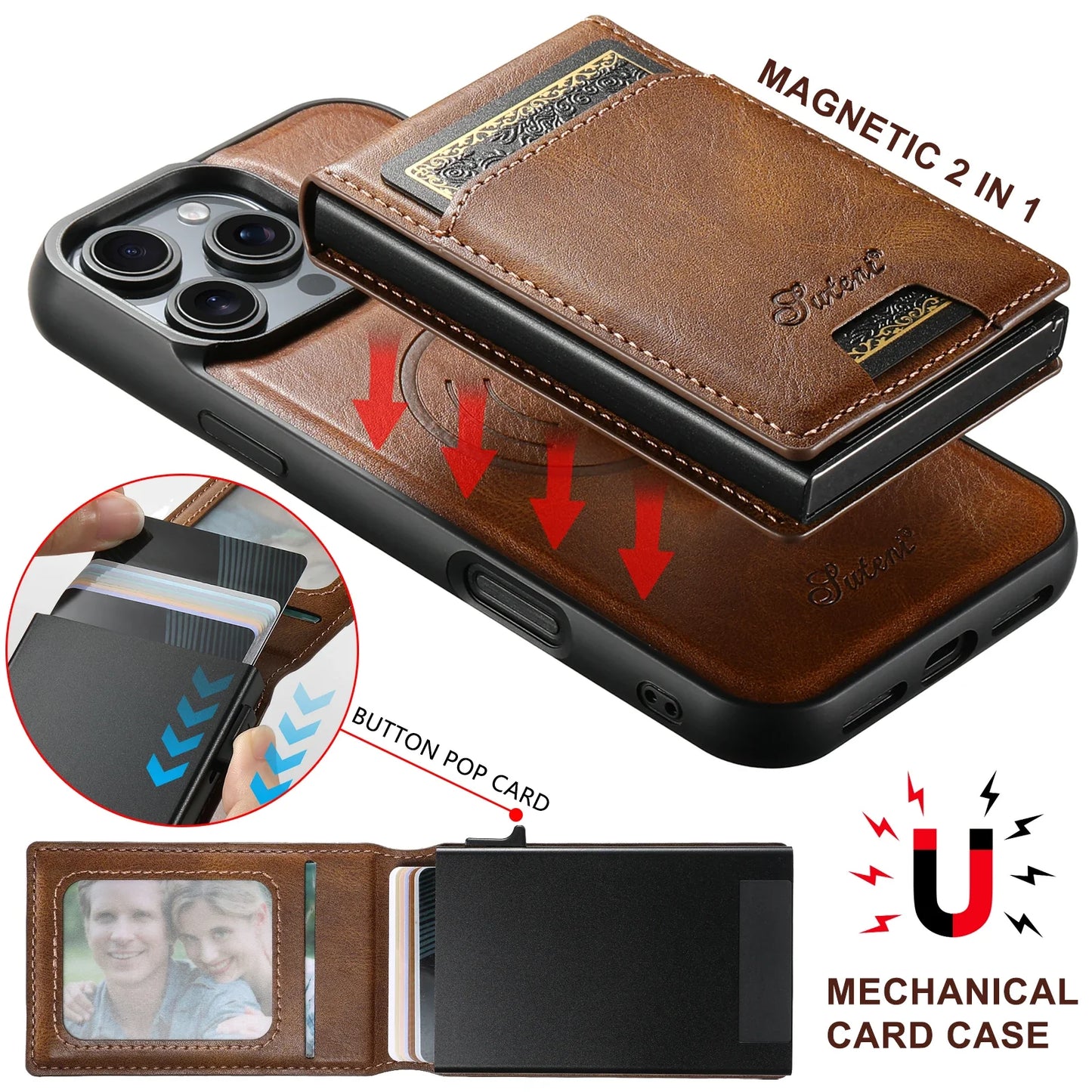 Detachable iPhone MagSafe Wallet Case