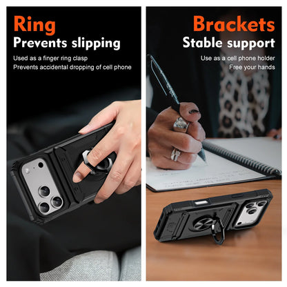iPhone 17 Shockproof Cardholder Case